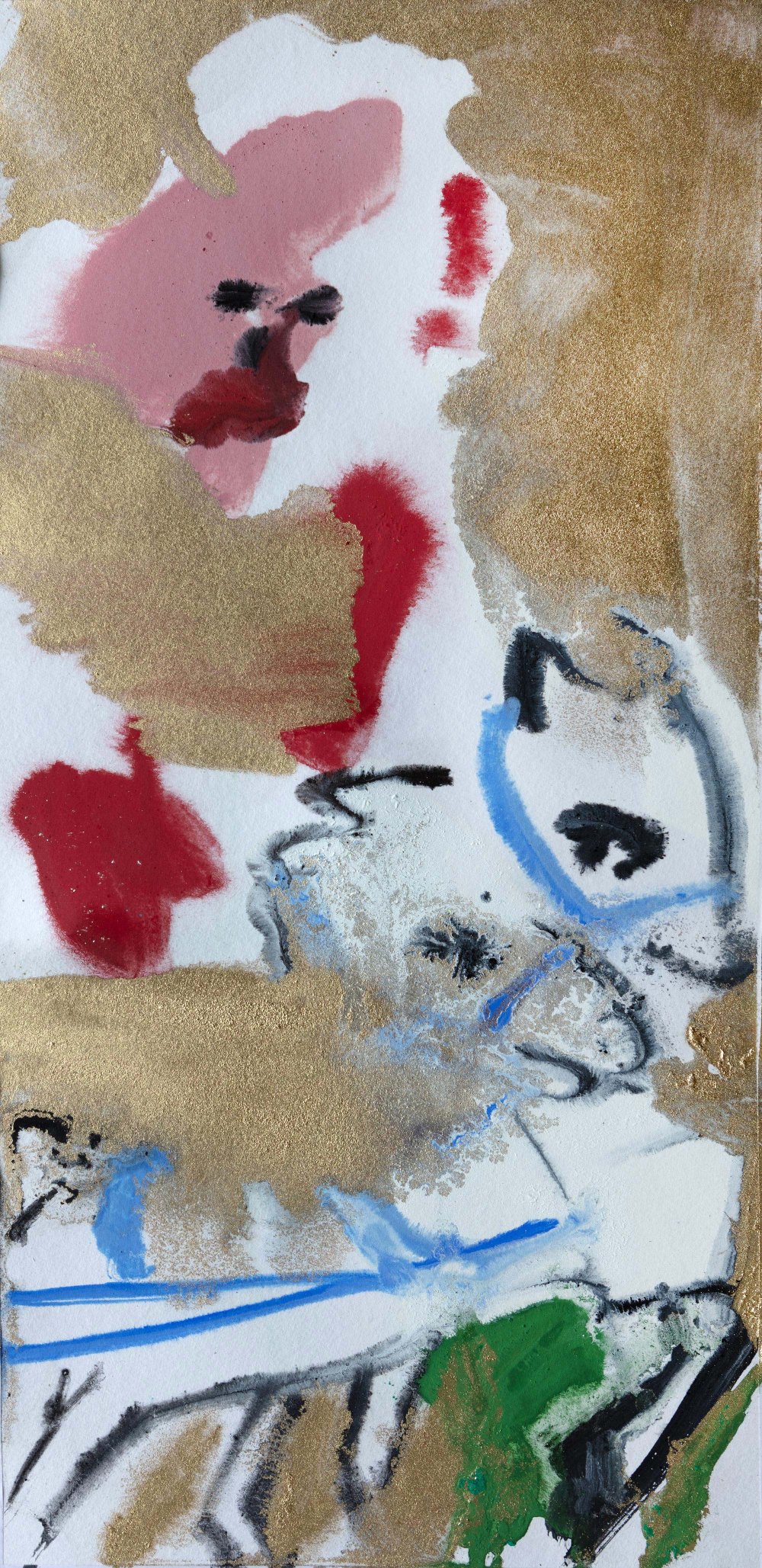 Il Carro. I Tarocchi, 53 × 24 cm, eggtempera on paper, 2021